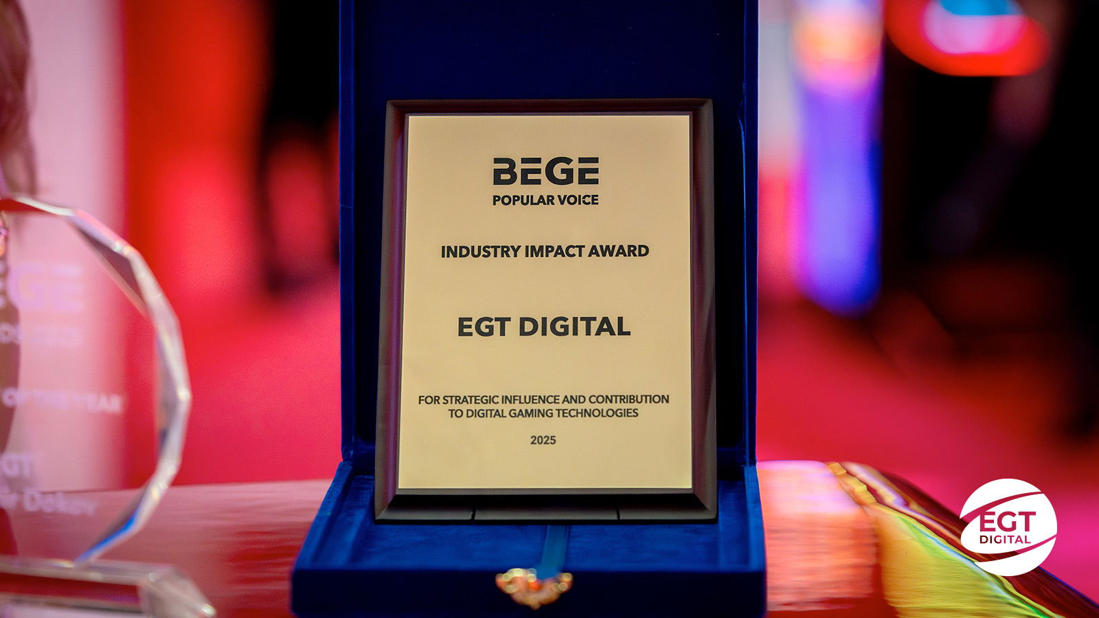 EGT Digital คว้ารางวัล Industry Impact Award ในงาน BEGE Awards 2025