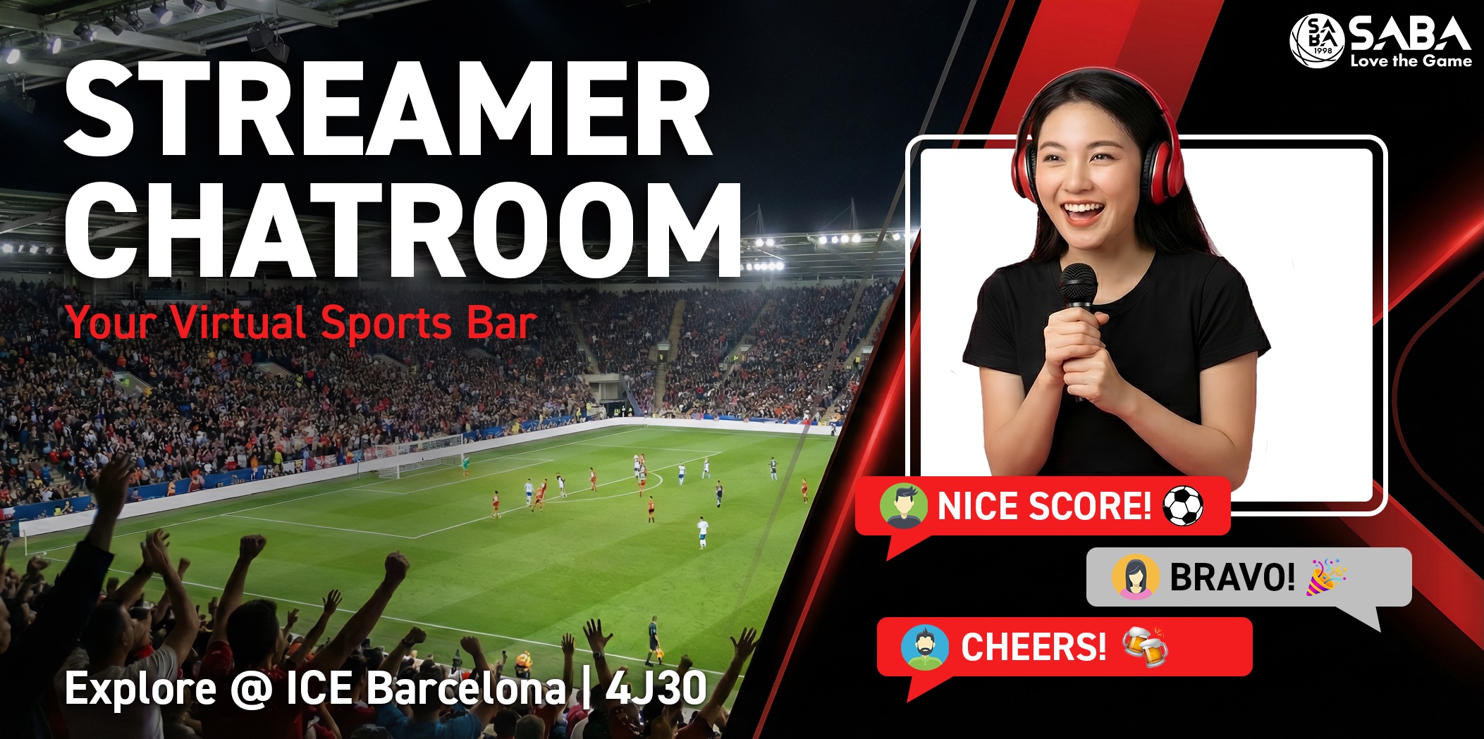 Your Virtual Sports Bar: ห้องแชทสตรีมเมอร์ SABA Sports
