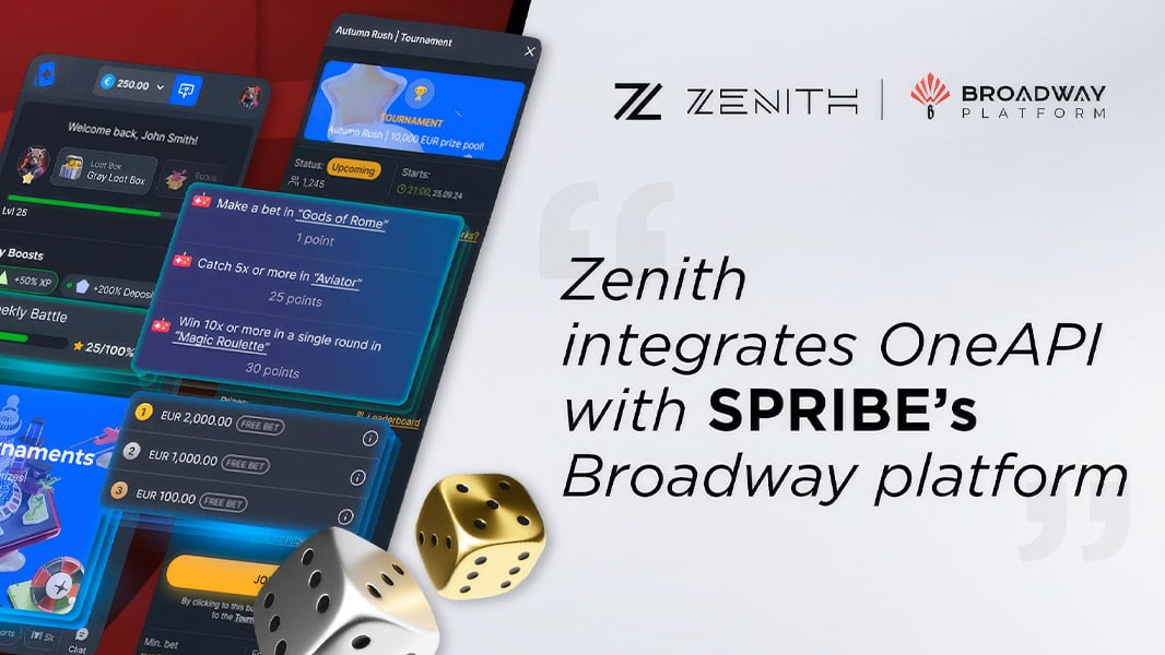 ซีนิธ (Zenith) ผนึกกำลัง SPRIBE นำแพลตฟอร์ม Broadway สู่เครือข่าย OneAPI