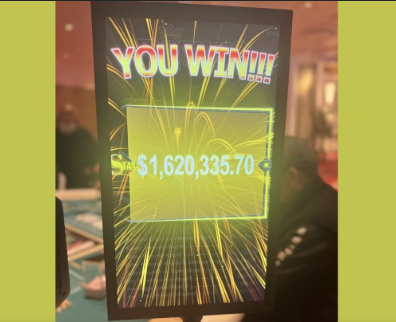 นักท่องเที่ยวโชคดีคว้าแจ็คพ็อต 1.6 ล้านดอลลาร์ที่ Encore Boston Harbor