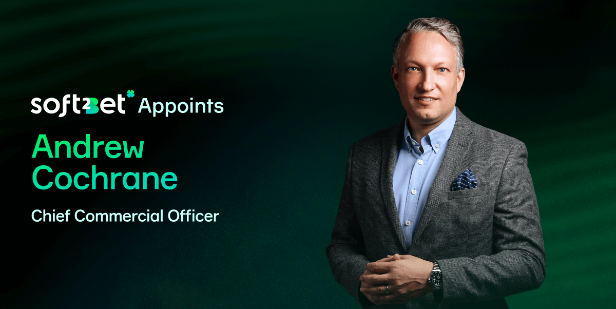 Soft2Bet แต่งตั้ง Andrew Cochrane เป็น Chief Commercial Officer (CCO) ขับเคลื่อนการเติบโตทั่วโลก