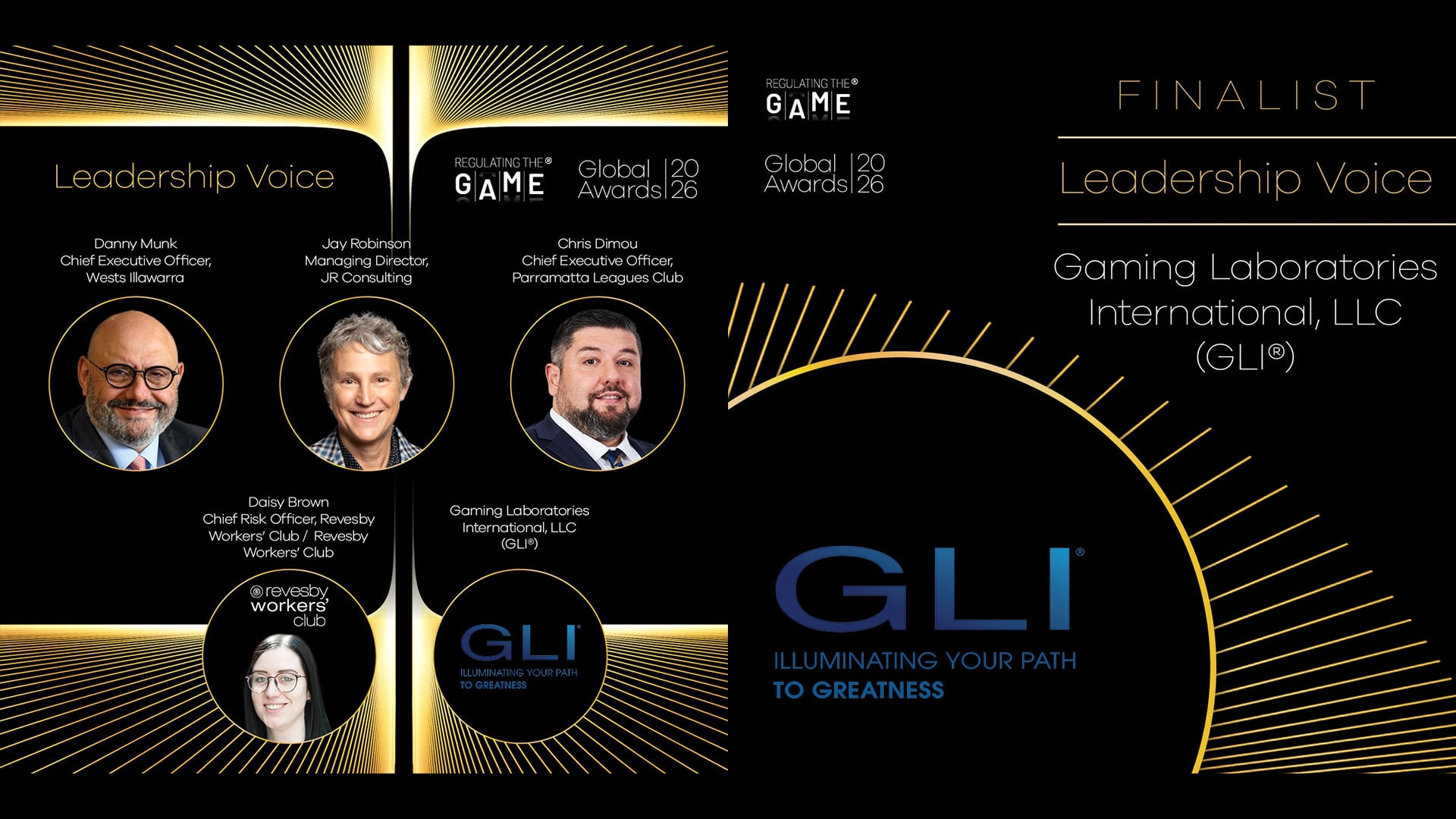 ประกาศรายชื่อผู้เข้ารอบสุดท้าย Regulating the Game Global Awards ครั้งแรก