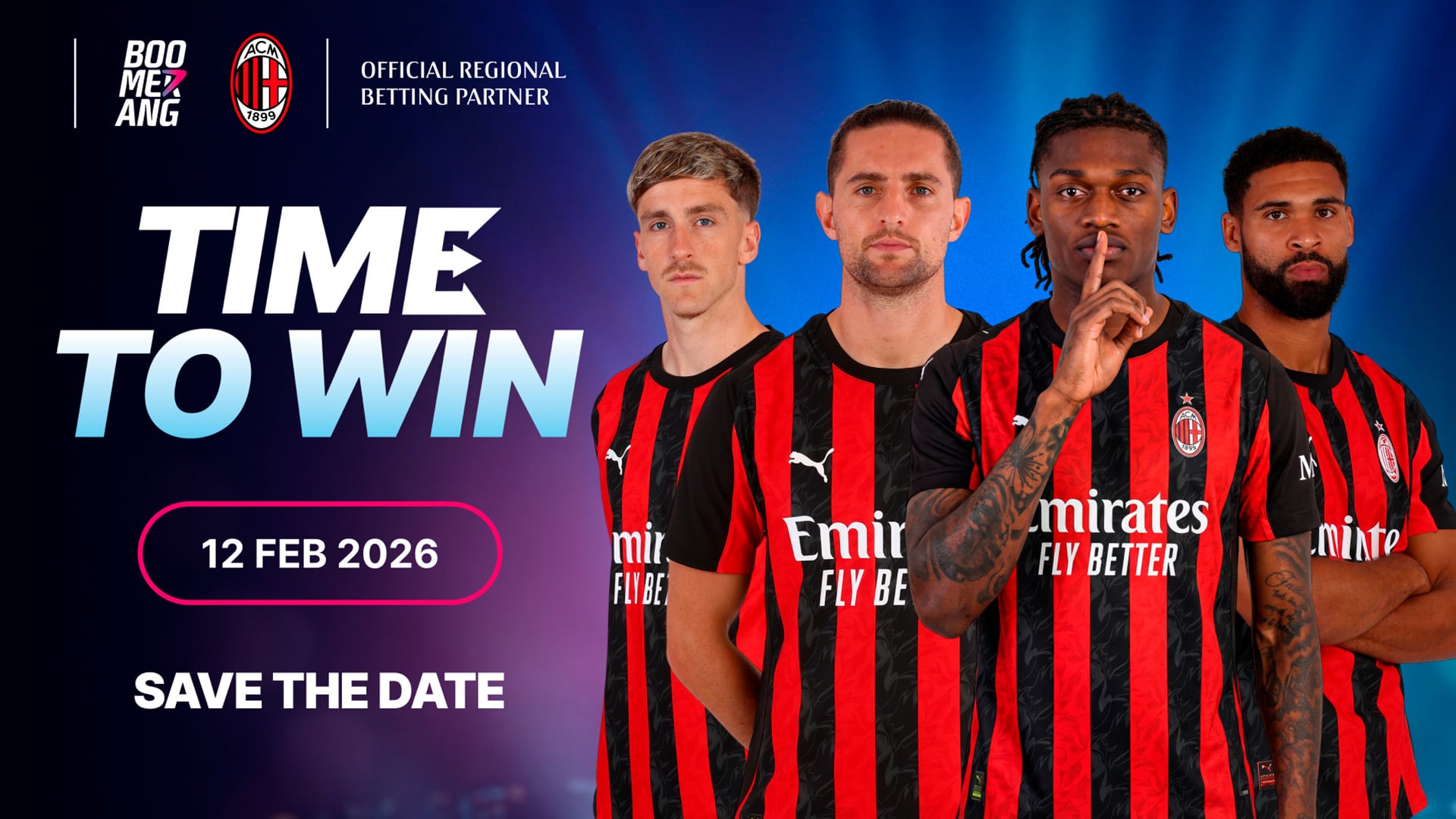 Boomerang Partners เตรียมเปิดตัวแคมเปญ TIME TO WIN ร่วมมือกับ AC Milan