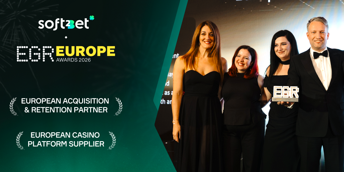 Soft2Bet คว้ารางวัลสองสาขาจาก EGR Europe Awards 2026
