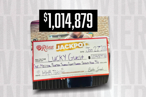 แขกผู้โชคดีที่ The Rose Gaming Resort คว้าแจ็คพ็อตใหญ่ที่สุดในประวัติศาสตร์ HHR ของสหรัฐฯ