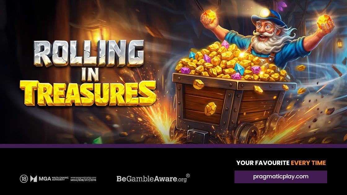 Pragmatic Play เปิดตัวสล็อตออนไลน์ธีมเหมืองทอง Rolling in Treasures พร้อมรางวัลสูงสุด 5,000 เท่า