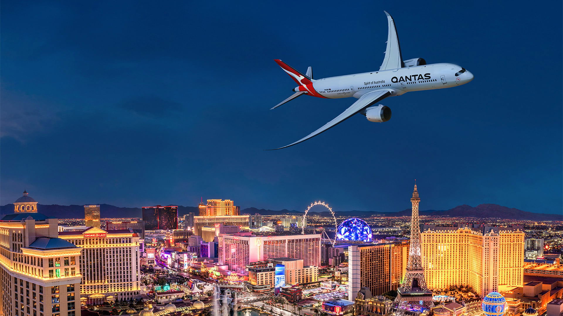 ควอนตัส (Qantas) เปิดให้บริการเที่ยวบินตรงครั้งแรกของโลกจากซิดนีย์สู่ลาสเวกัส