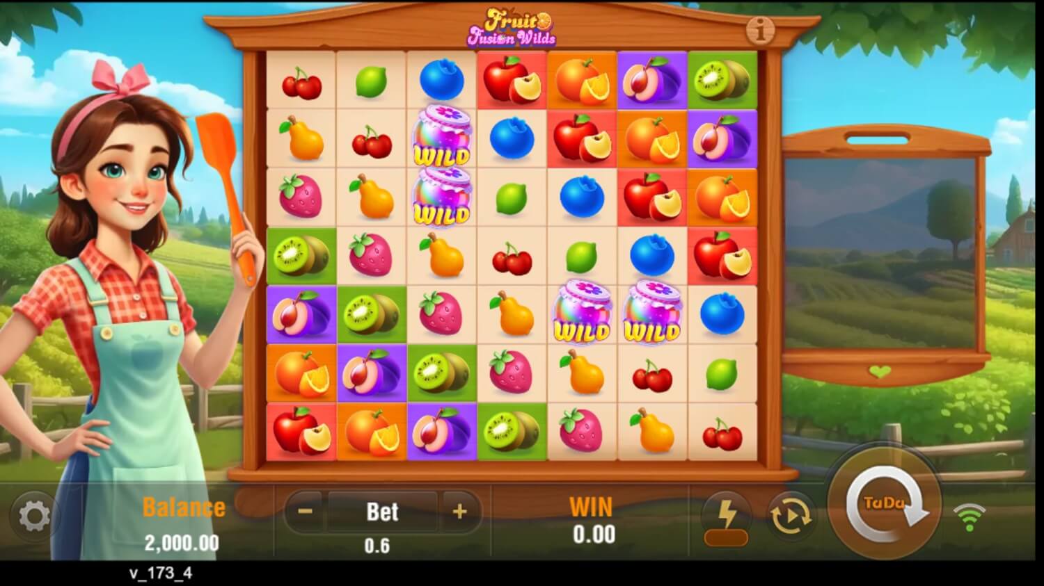 รีวิวสล็อต Fruit Fusion Wilds จาก TaDa Gaming — สล็อตกริด 7×7 ไวลด์กระโดด อัปเกรดตัวคูณ ลุ้นสูงสุด 10,000 เท่า