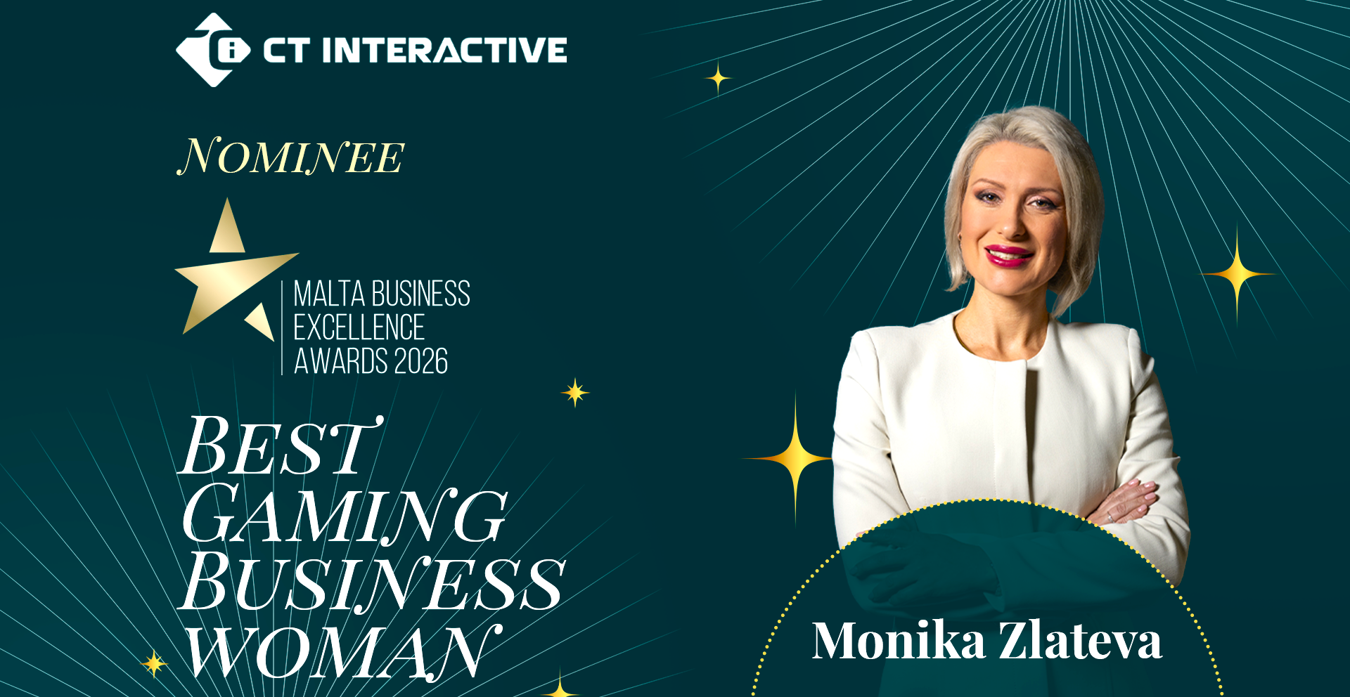 ซีอีโอฝ่ายพาณิชย์ CT Interactive ‘โมนิกา ซลาเทวา’ มีชื่อเข้าชิงรางวัล Best Gaming Businesswoman